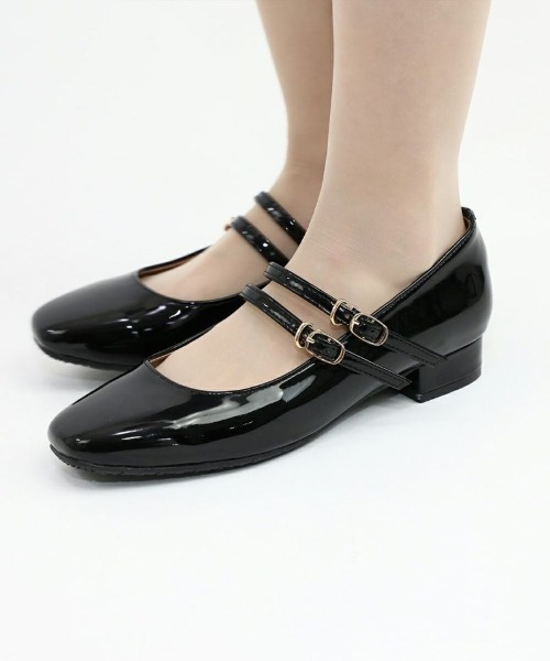 F i.n.t（フィント）の「ダブルストラップスクエアトゥパンプス/F&A/fint（パンプス・レディース・レッド/ブラック/アイボリー・S/M/L）」の15枚目の写真