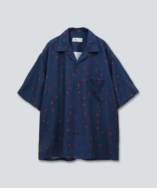 CONVERSE TOKYO（コンバーストウキョウ）の「STAR★ ALLOVER PRINT HALFSLEEVE SHIRT（シャツ/ブラウス・レディース・ブラック/ブルー/アイボリー・FREE）」の3枚目の写真