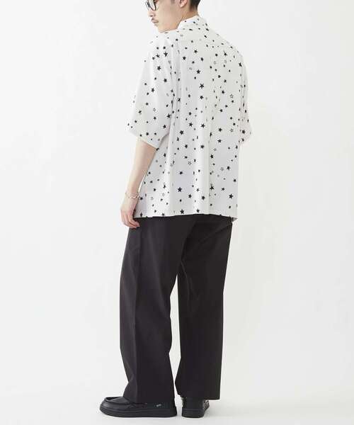 CONVERSE TOKYO（コンバーストウキョウ）の「STAR★ ALLOVER PRINT HALFSLEEVE SHIRT（シャツ/ブラウス・レディース・ブラック/ブルー/アイボリー・FREE）」の14枚目の写真