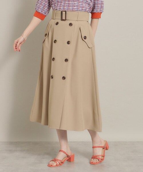 ITS'DEMO（イッツデモ）の「◆【ウエストゴム／きれいめにも使える】トレンチ風スカート（スカート・レディース・ネイビー/ベージュ/オリーブ・00）」の8枚目の写真