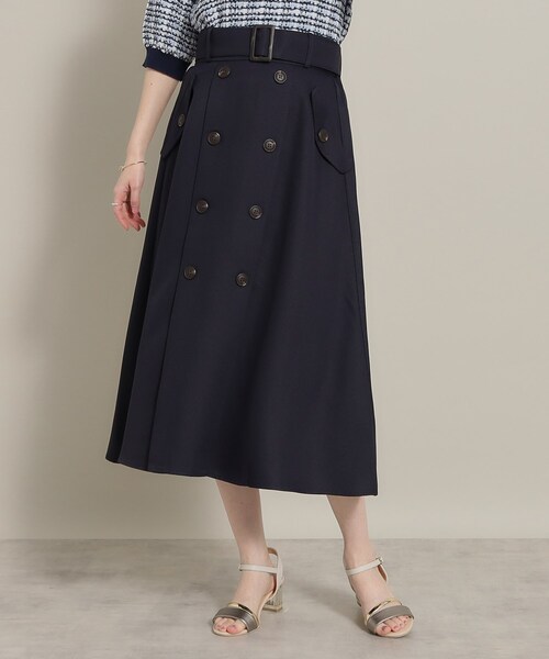 ITS'DEMO（イッツデモ）の「◆【ウエストゴム／きれいめにも使える】トレンチ風スカート（スカート・レディース・ネイビー/ベージュ/オリーブ・00）」の12枚目の写真