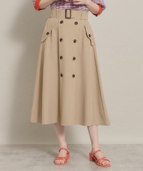 ITS'DEMO（イッツデモ）の「◆【ウエストゴム／きれいめにも使える】トレンチ風スカート（スカート・レディース・ネイビー/ベージュ/オリーブ・00）」の16枚目の写真
