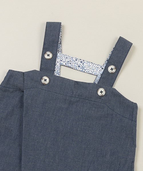 sense of wonder（センスオブワンダー）の「アシンメトリーサロペットパンツ【日本製】（サロペット/オーバーオール・キッズ・ネイビー・90-100cm/100-110cm）」の9枚目の写真