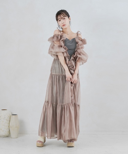 qumerry.（キュメリ）の「ギャザーフリルシアードレス（ワンピース