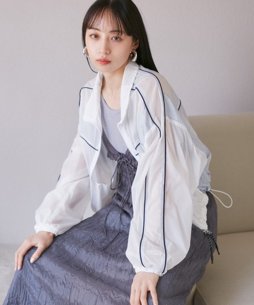 VIS（ビス）の「パイピングダブルジップシアートラックブルゾン（ブルゾン・レディース・ピンク/ホワイト系その他・FREE）」の11枚目の写真