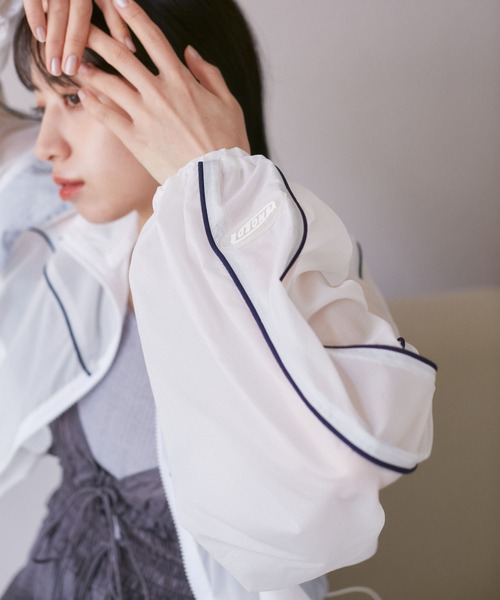 VIS（ビス）の「パイピングダブルジップシアートラックブルゾン（ブルゾン・レディース・ピンク/ホワイト系その他・FREE）」の12枚目の写真