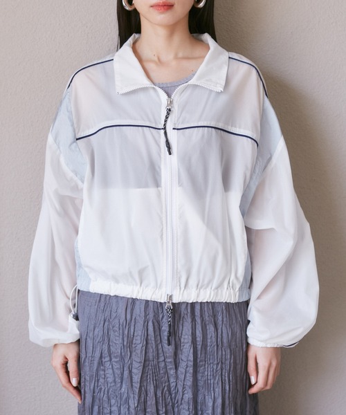 VIS（ビス）の「パイピングダブルジップシアートラックブルゾン（ブルゾン・レディース・ピンク/ホワイト系その他・FREE）」の18枚目の写真