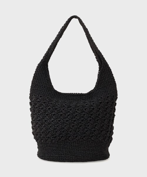 OPAQUE.CLIP（オペークドットクリップ）の「◆カギ針ラメワンショルダーバッグ（トートバッグ・レディース・ブラック/シルバー・00）」の2枚目の写真