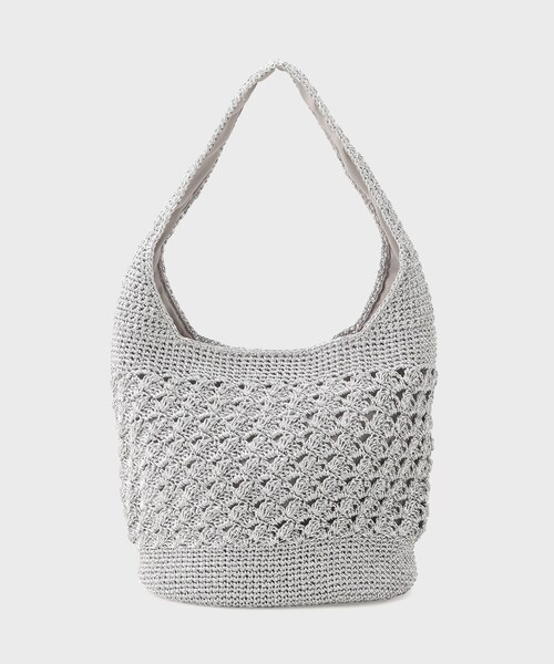 OPAQUE.CLIP（オペークドットクリップ）の「◆カギ針ラメワンショルダーバッグ（トートバッグ・レディース・ブラック/シルバー・00）」の5枚目の写真