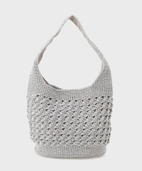 OPAQUE.CLIP（オペークドットクリップ）の「◆カギ針ラメワンショルダーバッグ（トートバッグ・レディース・ブラック/シルバー・00）」の7枚目の写真