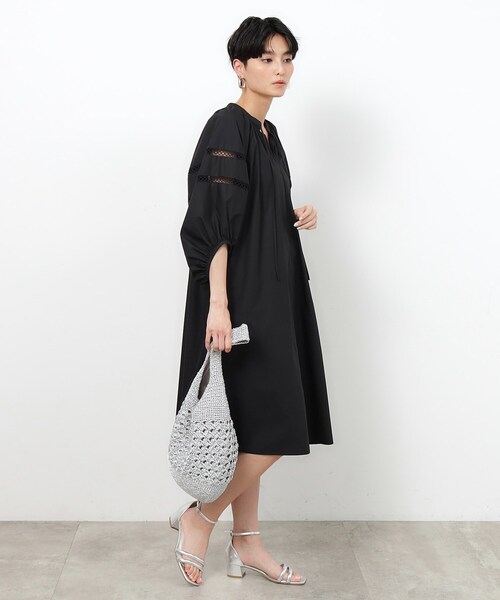 OPAQUE.CLIP（オペークドットクリップ）の「◆カギ針ラメワンショルダーバッグ（トートバッグ・レディース・ブラック/シルバー・00）」の15枚目の写真