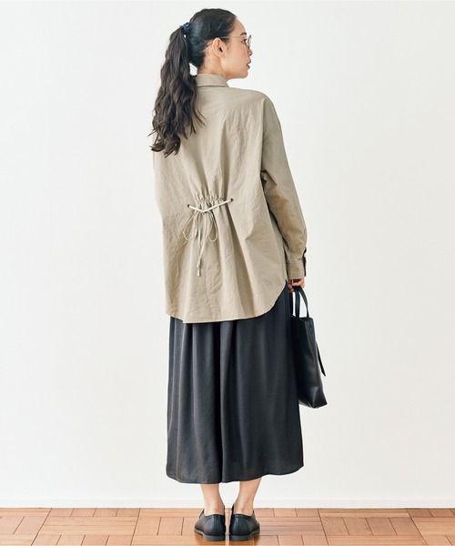 and myera(アンド マイラ)の「and myera そよぐスカート(スカート・レディース・カーキ/チャコール/シルバーグレー・X-LARGE/LARGE/MEDIUM/SMALL)」の12枚目の写真