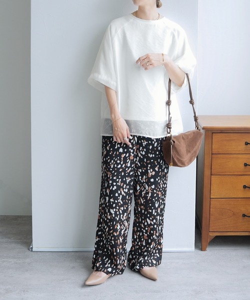 reca(レカ)の「オーガンジー重ねラグラントップス(その他トップス・レディース・アイボリー/ブラック/ブルーグレー/ベージュ系その他/ミント/ブラウン・FREE)」の18枚目の写真