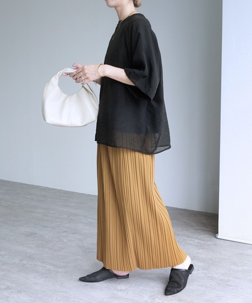 reca(レカ)の「オーガンジー重ねラグラントップス(その他トップス・レディース・アイボリー/ブラック/ブルーグレー/ベージュ系その他/ミント/ブラウン・FREE)」の22枚目の写真