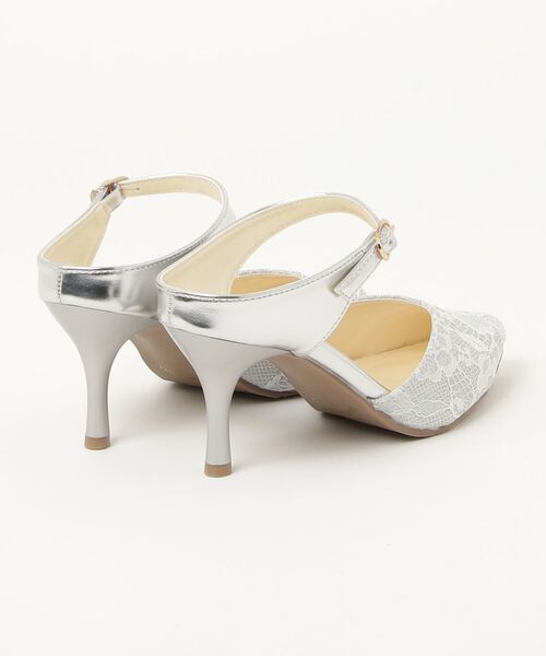 lus.(ラスドット)の「異素材コンビミュールパンプス(パンプス・レディース・シルバー/ブラック系その他/ブラック/シルバー系その他・S/L/LL/M)」の5枚目の写真
