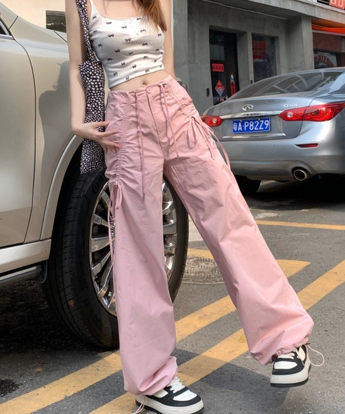 FURFUR 薄緑 ギャザー付きカーゴパンツ 7902.jpg