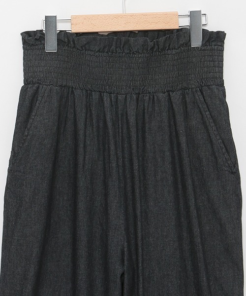 petit main LIEN（プティマインリアン）の「【LADIES】デニムワイドパンツ（デニムパンツ・レディース・ブラック/オフホワイト/ブルー・FREE）」の8枚目の写真