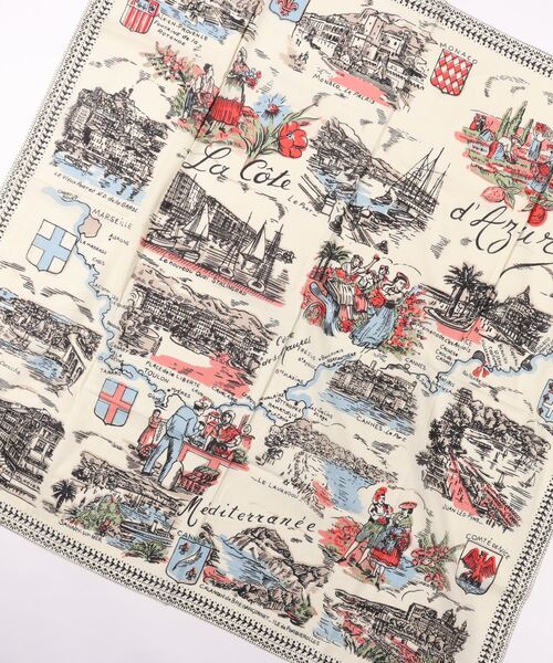 ROSE BUD（ローズバッド）の「(BINIDO)コットンボイルスカーフ（バンダナ/スカーフ・レディース・ブルー/ベージュ・FREE）」の3枚目の写真