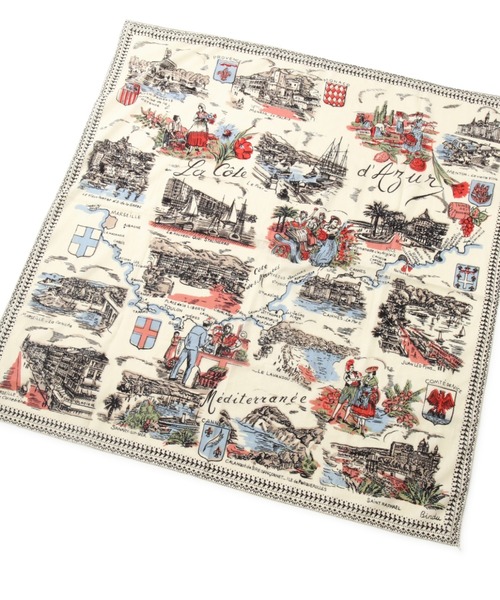 ROSE BUD（ローズバッド）の「(BINIDO)コットンボイルスカーフ（バンダナ/スカーフ・レディース・ブルー/ベージュ・FREE）」の5枚目の写真