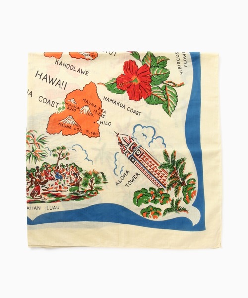 ROSE BUD（ローズバッド）の「(BINIDO)コットンボイルスカーフ（バンダナ/スカーフ・レディース・ブルー/ベージュ・FREE）」の8枚目の写真