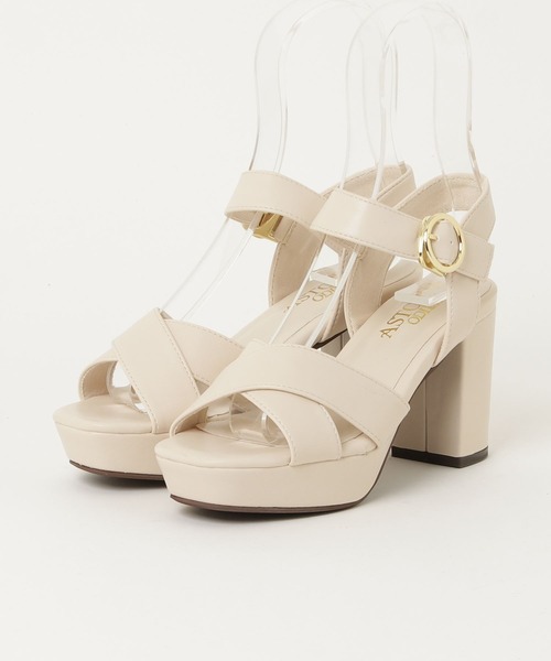 ASTORIA ODIER（アストリアオディール）の「厚底クロスサンダル（サンダル・レディース・ブラック/ベージュ/ゴールド/アイボリー・MEDIUM/LARGE/SMALL）」の2枚目の写真