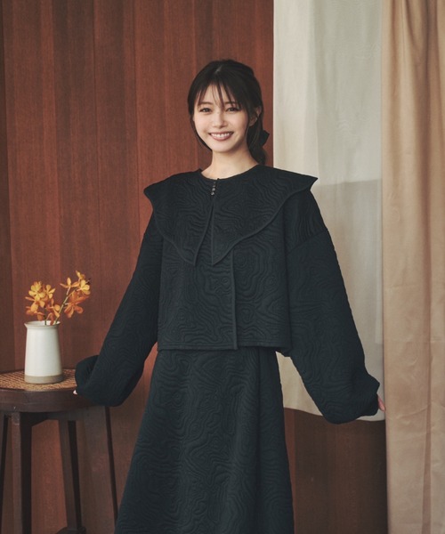 moi tytto（モイテュット）の「マルチウェイキルティングトップス（カーディガン/ボレロ・レディース・ブラック/ベージュ/ナチュラル・FREE）」の9枚目の写真