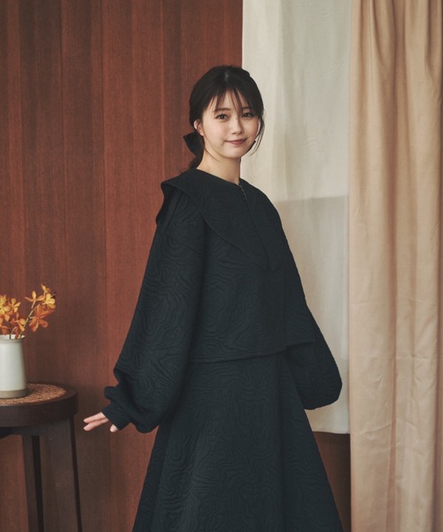 moi tytto（モイテュット）の「マルチウェイキルティングトップス（カーディガン/ボレロ・レディース・ブラック/ベージュ/ナチュラル・FREE）」の10枚目の写真