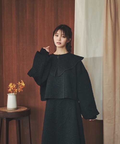 moi tytto（モイテュット）の「マルチウェイキルティングトップス（カーディガン/ボレロ・レディース・ブラック/ベージュ/ナチュラル・FREE）」の14枚目の写真