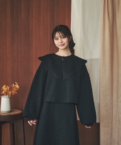 moi tytto（モイテュット）の「マルチウェイキルティングトップス（カーディガン/ボレロ・レディース・ブラック/ベージュ/ナチュラル・FREE）」の15枚目の写真