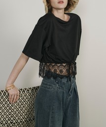 レースヘムショートTEE