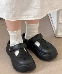 パンチング ボリューム 厚底EVAサンダル