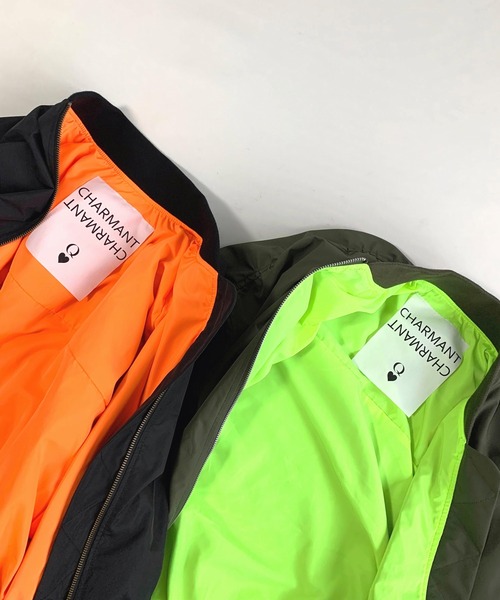 Q（キュー）の「MA-1 ギャザーブルゾン（MA-1・レディース・カーキ/ブラック・MEDIUM）」の9枚目の写真