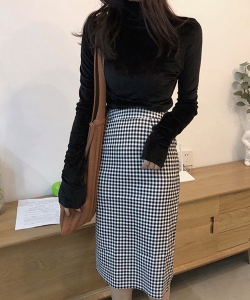 c.u.l（シーユーエル）の「やわらか タートルネックトップス culw698（Tシャツ/カットソー・レディース・グレー/ブラック/ピンク・M/L）」の5枚目の写真