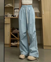 カラフル ドロスト ナイロン タックパンツ