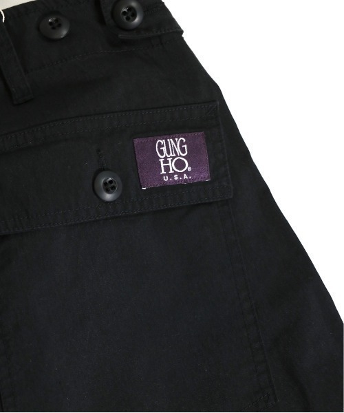 GUNG HO（ガンホー）の「【GUNG HO ガンホー】 CAMP FATIGUE 6POCKETS（カーゴパンツ・メンズ・オリーブ/ブラック・MEDIUM/LARGE/SMALL）」の4枚目の写真