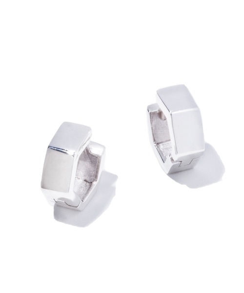 quip queint(クイップクエイント)の「【quip queint】hexagon hoop pierce / ヘキサゴン フープ ピアス(ピアス(両耳用)・レディース・シルバー・FREE)」の1枚目の写真