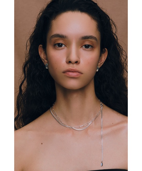 quip queint(クイップクエイント)の「【quip queint】hexagon hoop pierce / ヘキサゴン フープ ピアス(ピアス(両耳用)・レディース・シルバー・FREE)」の2枚目の写真