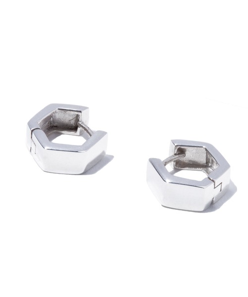 quip queint(クイップクエイント)の「【quip queint】hexagon hoop pierce / ヘキサゴン フープ ピアス(ピアス(両耳用)・レディース・シルバー・FREE)」の5枚目の写真