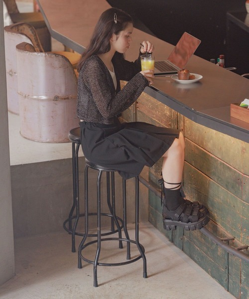 GLOBAL WORK（グローバルワーク）の「プリーツキュロット/AND YUA ANY/115767（その他パンツ・キッズ・ブラック/チャコール・150cm/160cm）」の12枚目の写真