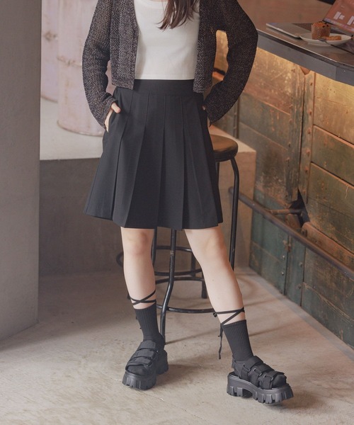 GLOBAL WORK（グローバルワーク）の「プリーツキュロット/AND YUA ANY/115767（その他パンツ・キッズ・ブラック/チャコール・150cm/160cm）」の17枚目の写真