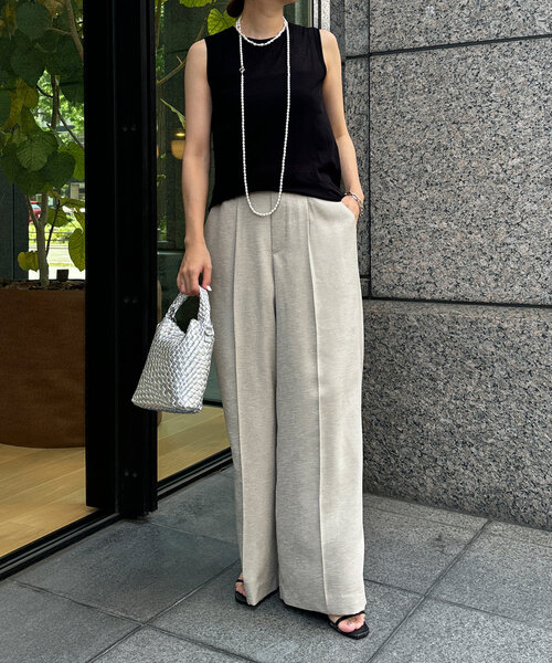 DouDou（ドゥドゥ）の「コットンシアータンク（Tシャツ/カットソー・レディース・ピンク/ブラウン/オフホワイト/ブラック・FREE）」の14枚目の写真