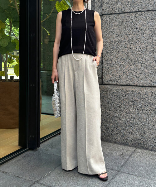 DouDou（ドゥドゥ）の「コットンシアータンク（Tシャツ/カットソー・レディース・ピンク/ブラウン/オフホワイト/ブラック・FREE）」の15枚目の写真