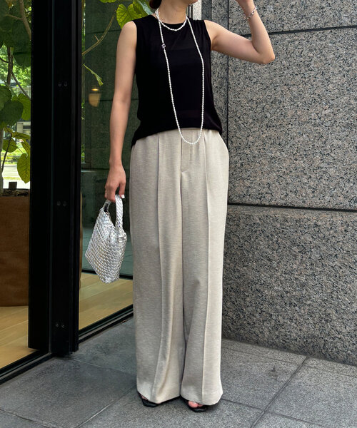 DouDou（ドゥドゥ）の「コットンシアータンク（Tシャツ/カットソー・レディース・ピンク/ブラウン/オフホワイト/ブラック・FREE）」の16枚目の写真