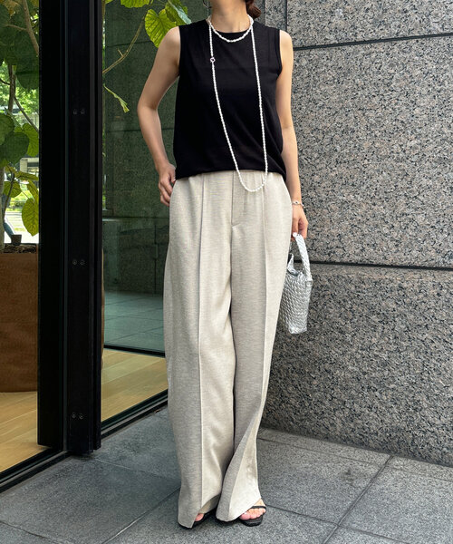 DouDou（ドゥドゥ）の「コットンシアータンク（Tシャツ/カットソー・レディース・ピンク/ブラウン/オフホワイト/ブラック・FREE）」の17枚目の写真