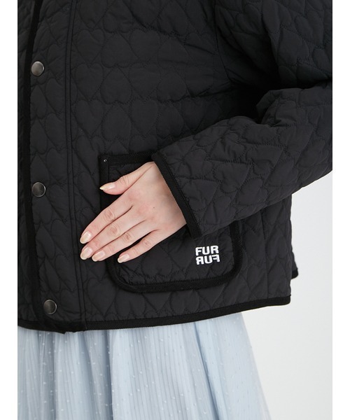 FURFUR ファーポケットハートキルティングブルゾン　ホワイト FURFUR（ファーファー）の「【WEB・一部店舗限定カラー】ハート