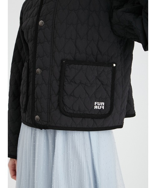 FURFUR（ファーファー）の「【WEB・一部店舗限定カラー】ハートキルティングブルゾン（ブルゾン・レディース・ブラック/カーキ/ホワイト/ピンク・FREE）」の16枚目の写真