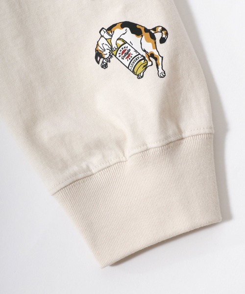 POWER TO THE PEOPLE（パワートゥーザピープル）の「2026SS POWER TO THE PEOPLE/パワートゥザピープル オバケ ネコ ワンポイント刺繍 袖プリント オーバーサイズロンT 長袖 レディース メンズ（Tシャツ/カットソー・メンズ・ホワイト/ホワイト系その他/グレー系その他/ブラック/グレー系その他2/ブラック系その他・LL/M/L）」の14枚目の写真