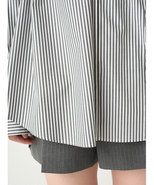 新品　FRAY I.D ビスチェコンビシャツ　 長袖シャツ　ストライプ　リボン FRAY I.D - 新品 FRAY I.D ビスチェコンビシャツ 長袖シャツ