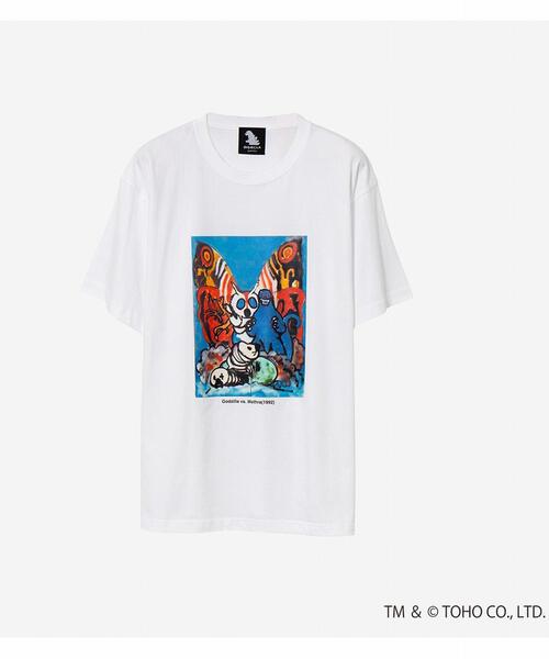 ROYAL FLASH（ロイヤルフラッシュ）の「guernika×Godzilla/ゲルニカ/PRINT T SHIRT/GODZILLA VS. MOTHRA（Tシャツ/カットソー・メンズ・ホワイト・M/L/2XL/XL）」の4枚目の写真