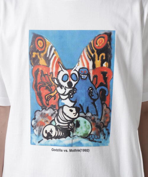 ROYAL FLASH（ロイヤルフラッシュ）の「guernika×Godzilla/ゲルニカ/PRINT T SHIRT/GODZILLA VS. MOTHRA（Tシャツ/カットソー・メンズ・ホワイト・M/L/2XL/XL）」の13枚目の写真